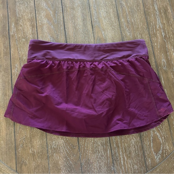 Title Nine Wahine Swim Skirt Solid Deep Maroon Size L - Picture 4 of 9